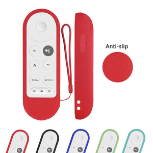 Planet Gates Light Blue Silicone Case Cover Shell Fit for Google Chromecast TV G9N9N 2020 Voice Remote Control Shockproof Soft Protective Sheath