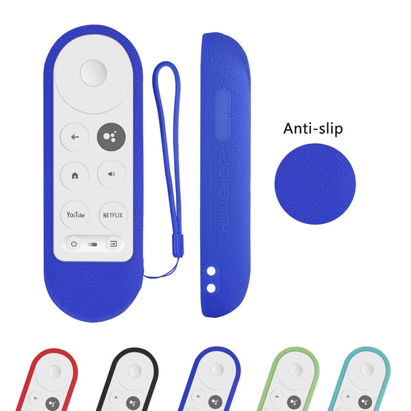 Planet Gates Light Blue Silicone Case Cover Shell Fit for Google Chromecast TV G9N9N 2020 Voice Remote Control Shockproof Soft Protective Sheath