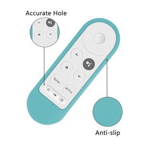 Planet Gates Light Blue Silicone Case Cover Shell Fit for Google Chromecast TV G9N9N 2020 Voice Remote Control Shockproof Soft Protective Sheath