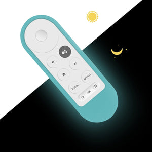 Planet Gates Light Blue Silicone Case Cover Shell Fit for Google Chromecast TV G9N9N 2020 Voice Remote Control Shockproof Soft Protective Sheath
