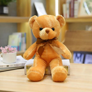 Planet Gates Light brown / 30cm 30CM Many Colors Delicacy Teddy Bear Plush Toy New Cute Soft Ribbon Butterfly Festival Solid Color Hug Bear Doll Birthday Gift