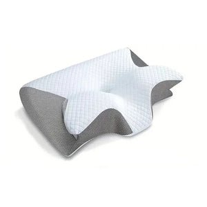 Planet Gates Light Gray 1pc Memory Foam Cervical Pillow, 2 in 1 Ergonomic Contour Orthopedic Pillow for Neck Pain, Contoured Support Pillows,Neck Pillow