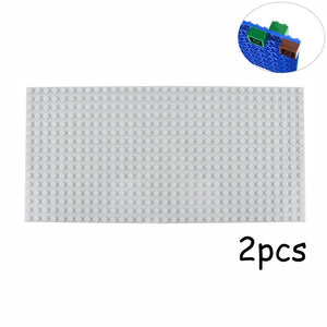 Planet Gates Light gray 2pcs Double-sided 32x16 32x32 Dots Base Plate Classic Small Bricks Baseplates Building Blocks Compatible brand Construction kids toys