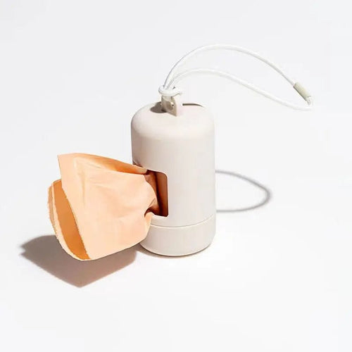 Planet Gates light gray Dog Poop Bag Carrier Luxury Portable Dog Pet Waste Bag Dispenser Stylish Dog Garbage Holder Dispensers Pet Cleaning Supplies