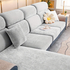 Planet Gates Light Gray / Three-seater 1pc Thickened Sofa Slipcover Furniture Protector For Bedroom Office Living Room Home Decor Couch Cover