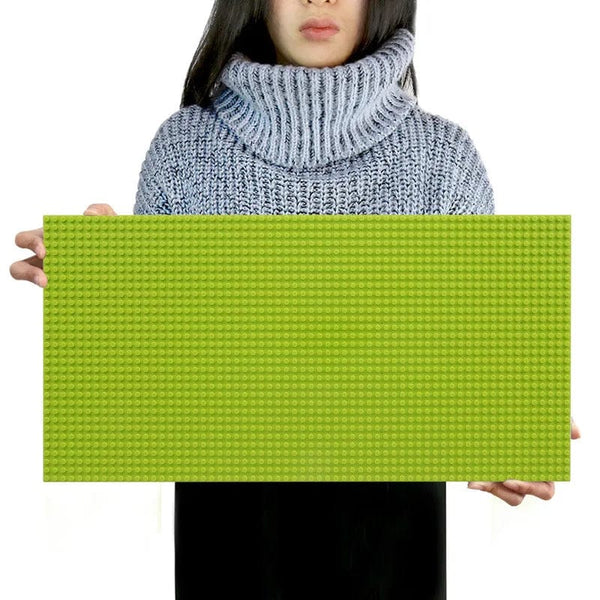 Planet Gates Light green 32*64 Holes Classic Building Blocks Base Board, DIY Assembled Building Blocks Wall Compatible With Brand Gift Toys for Children