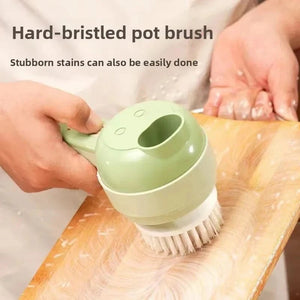 Planet Gates light green 4In1 Electric Vegetable Cutter Set Handheld Wireless Electric Garlic Masher Food Chopper Meat Grinder Machine Food Peel Slice