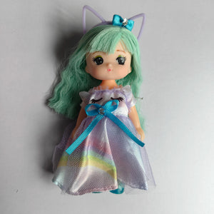 Planet Gates light green Licca Doll Heads Cute Little Girl Colorful Hair Heads DIY Makeup Practice Doll Accessories Girl Gift Lica Jenny Doll Accessories