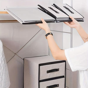 Planet Gates Light Grey 1pc Fabric Storage Bin, Two-layered , Washable Imitation Linen Drawer-style Bra Organizer Box, Separated Clothing And Underwear Organization And Storage Supplies, Dorm And Bedroom Wardrobe Organizer, Closet Organize