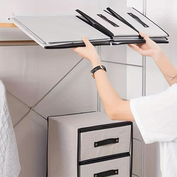 Planet Gates Light Grey 1pc Fabric Storage Bin, Two-layered , Washable Imitation Linen Drawer-style Bra Organizer Box, Separated Clothing And Underwear Organization And Storage Supplies, Dorm And Bedroom Wardrobe Organizer, Closet Organize