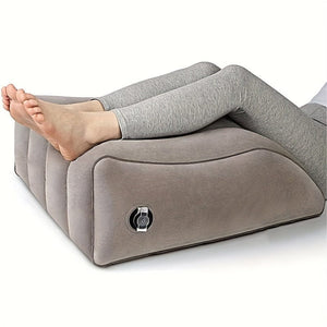 Planet Gates Light Grey 1pc Leg Elevation Pillow Inflatable Wedge Pillows Comfort Leg Pillows For Sleeping Leg & Back Relax Leg Support Pillow Leg Wedge Pillows For After Aurgery, Hip, Foot, Ankle Recovery