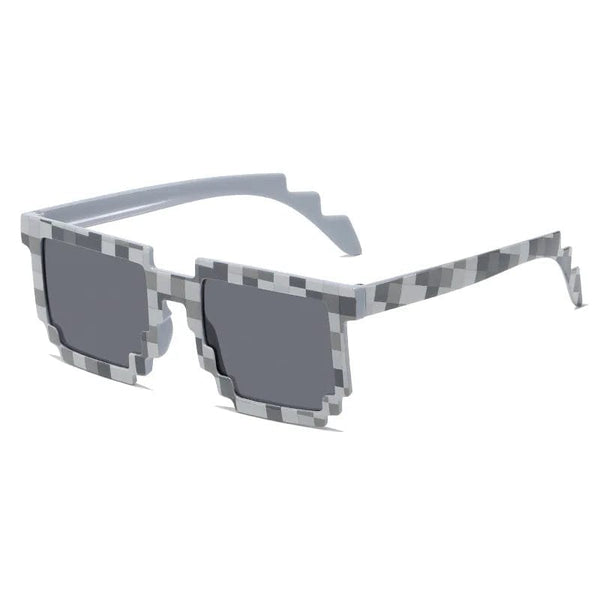 Planet Gates Light Grey 9 colors Fashion Sunglasses Kids cos play action Game Toy Minecrafter Square Glasses with EVA case   gift  beach toys vacation