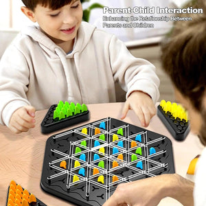 Planet Gates Light Grey Chain Triggle Chess Game Triggle Rubber Band Game Toy For Kid Interactive Board Game Battle Set For Family Party Gift