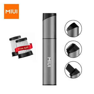 Planet Gates Light Grey MIUI Mini Portable Vacuum Cleaner Cordless Handheld Vacuum with 3 Suction Heads Easy to Clean for Desktop Keyboard Car USB