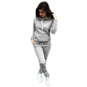 Planet Gates Light Grey / S Pants Sets Women Tracksuit Sweatshirt Sweater Winter Autumn Lounge Wear Sport Suit  Matching 2 Pcs Sets