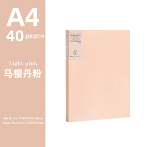 Planet Gates light pink 40 pages JIANWU A4 Morandi File Bag 100 Pages Data Book Large Capacity File Folder Portfolio Office Stationery