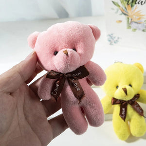Planet Gates light pink New Color Teddy Bear Dolls 12cm Soft Stuffed Animals Bear Plush Toy Pendent Cute Cute Girl Keychain Wedding Children Party Gifts