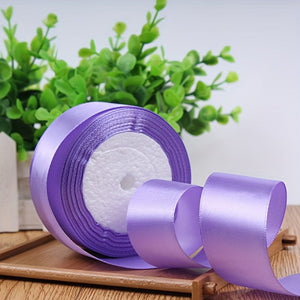 Planet Gates Light Purple / 4 Cm 40mm Silk Satin Ribbon for Crafts Handmade DIY Gift Wrap Party Wedding Decorative Bouquets Cake Decor Material Short Eye Catching