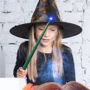 Planet Gates Light Up Wizard Wand Glowing Witch Toy For Kids Illuminating Wand With Sound And Light Party Costume Accessory For Halloween