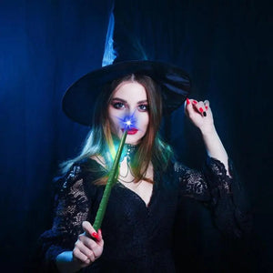 Planet Gates Light Up Wizard Wand Glowing Witch Toy For Kids Illuminating Wand With Sound And Light Party Costume Accessory For Halloween