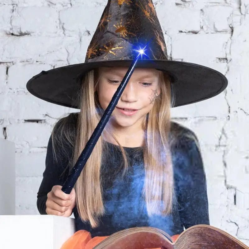 Planet Gates Light Up Wizard Wand Glowing Witch Toy For Kids Illuminating Wand With Sound And Light Party Costume Accessory For Halloween