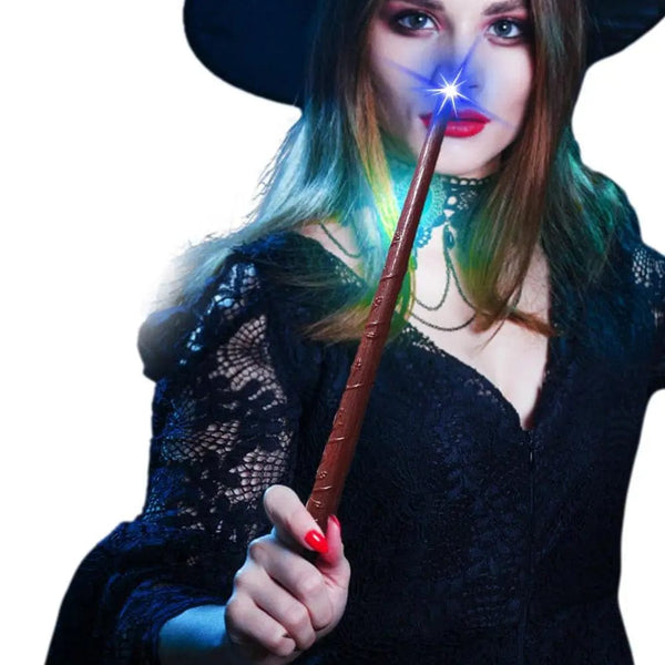 Planet Gates Light Up Wizard Wand Glowing Witch Toy For Kids Illuminating Wand With Sound And Light Party Costume Accessory For Halloween