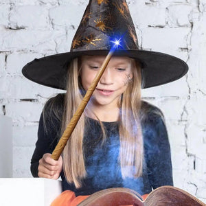 Planet Gates Light Up Wizard Wand Glowing Witch Toy For Kids Illuminating Wand With Sound And Light Party Costume Accessory For Halloween
