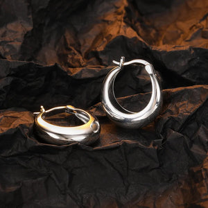 Planet Gates LiHong Real 925 Sterling Silver Smooth Vintage Earring High-quality U Shape Hoop Earrings For Women Wedding Party Fine Jewelry