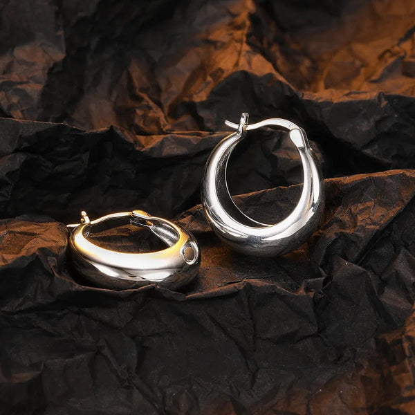 Planet Gates LiHong Real 925 Sterling Silver Smooth Vintage Earring High-quality U Shape Hoop Earrings For Women Wedding Party Fine Jewelry