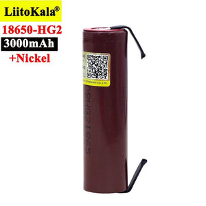 Planet Gates Liitokala 100% New HG2 18650 3000mAh Rechargeable battery 18650HG2 3.6V discharge 20A Power batteries + DIY Nickel