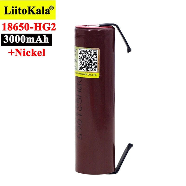 Planet Gates Liitokala 100% New HG2 18650 3000mAh Rechargeable battery 18650HG2 3.6V discharge 20A Power batteries + DIY Nickel