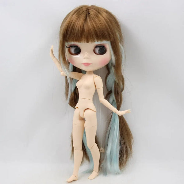 Planet Gates like the picture ICY DBS Blyth Doll No.BL0623/6909 Brown mix blue hair white skin Joint body Neo 1/6 anime ob24