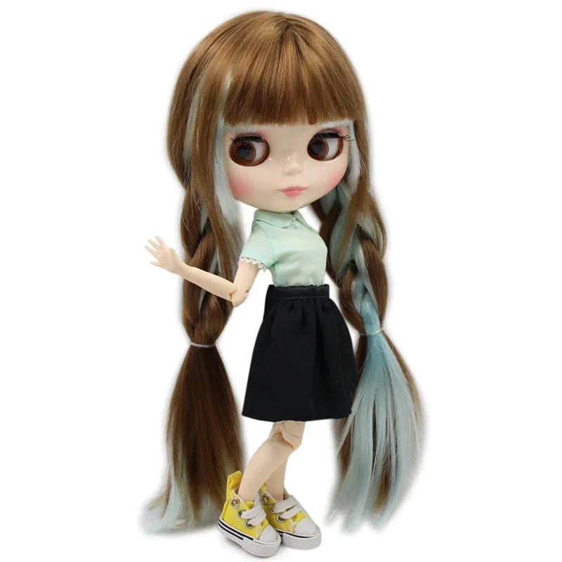 Planet Gates like the picture ICY DBS Blyth Doll No.BL0623/6909 Brown mix blue hair white skin Joint body Neo 1/6 anime ob24