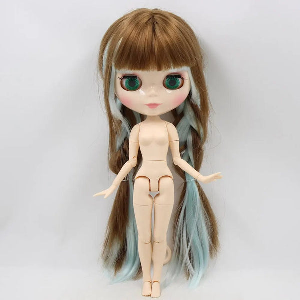Planet Gates like the picture ICY DBS Blyth Doll No.BL0623/6909 Brown mix blue hair white skin Joint body Neo 1/6 anime ob24