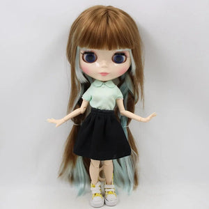 Planet Gates like the picture ICY DBS Blyth Doll No.BL0623/6909 Brown mix blue hair white skin Joint body Neo 1/6 anime ob24
