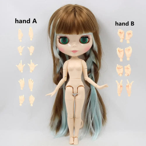 Planet Gates like the picture ICY DBS Blyth Doll No.BL0623/6909 Brown mix blue hair white skin Joint body Neo 1/6 anime ob24