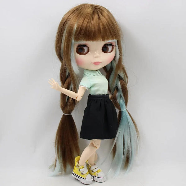 Planet Gates like the picture ICY DBS Blyth Doll No.BL0623/6909 Brown mix blue hair white skin Joint body Neo 1/6 anime ob24