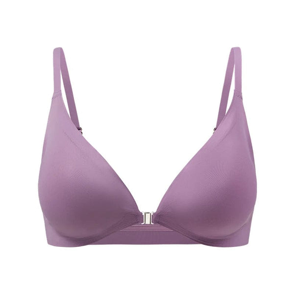 Planet Gates Lilac / L Hot Sale Bra with Front Opening Removeable Water Drop Cup Wireless Laser Cut Bra Brasier Para Mujer Women Seamless Bras