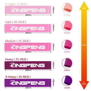 Planet Gates LINGPENG Resistance Band Set for Men and Women 5 Elastic Bands with Different Resistance Levels for Long Workouts Home Gym