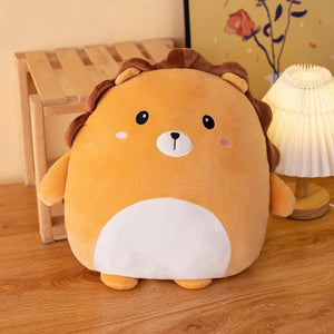 Planet Gates Lion / 40cm 40cm Cuddly Squishy Penguin Pig Rabbit Panda Crab Kawaii Zoo Animal Plush Pillow Soft Plushie Peluche Doll Kids Birthday Gift