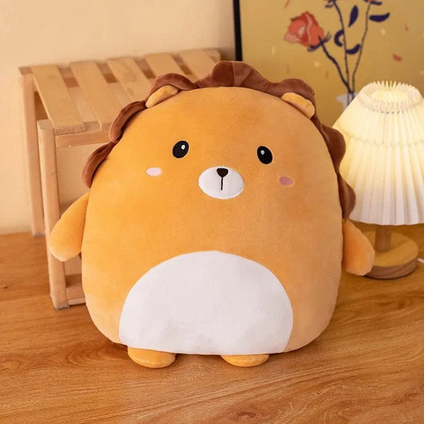 Planet Gates Lion / 40cm 40cm Cuddly Squishy Penguin Pig Rabbit Panda Crab Kawaii Zoo Animal Plush Pillow Soft Plushie Peluche Doll Kids Birthday Gift