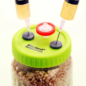 Planet Gates Liquid Culture Lids - Autoclavable WIDE Mouth Jar Lids with Heavy Duty  Injection Port for Mushroom Cultivation