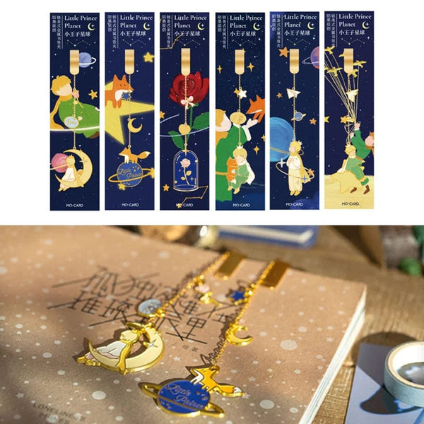 Planet Gates Little Prince Planet Series 12 Design Chain/Metal Bookmark Creative Decorative Office Supplies Student Gift Teacher Reading