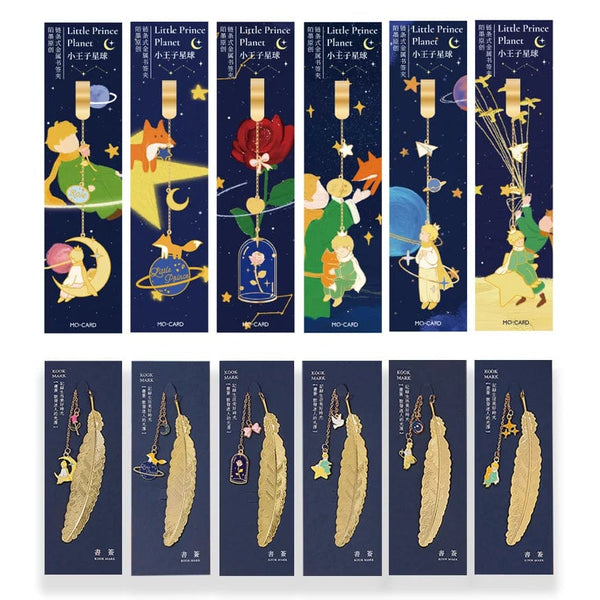 Planet Gates Little Prince Planet Series 12 Design Chain/Metal Bookmark Creative Decorative Office Supplies Student Gift Teacher Reading