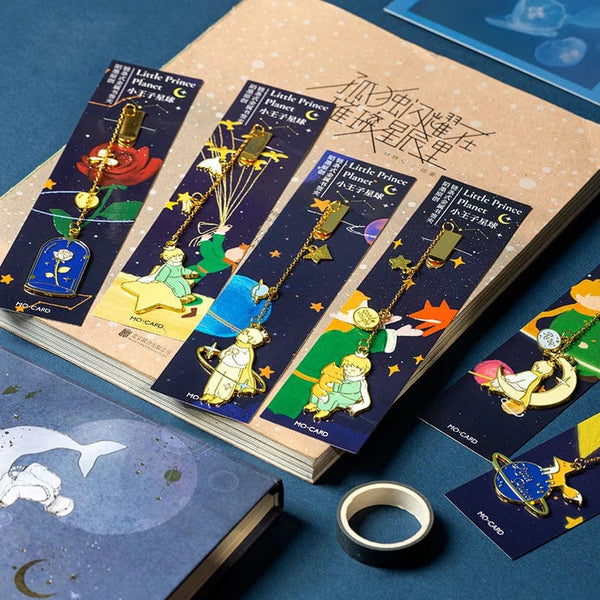 Planet Gates Little Prince Planet Series 12 Design Chain/Metal Bookmark Creative Decorative Office Supplies Student Gift Teacher Reading