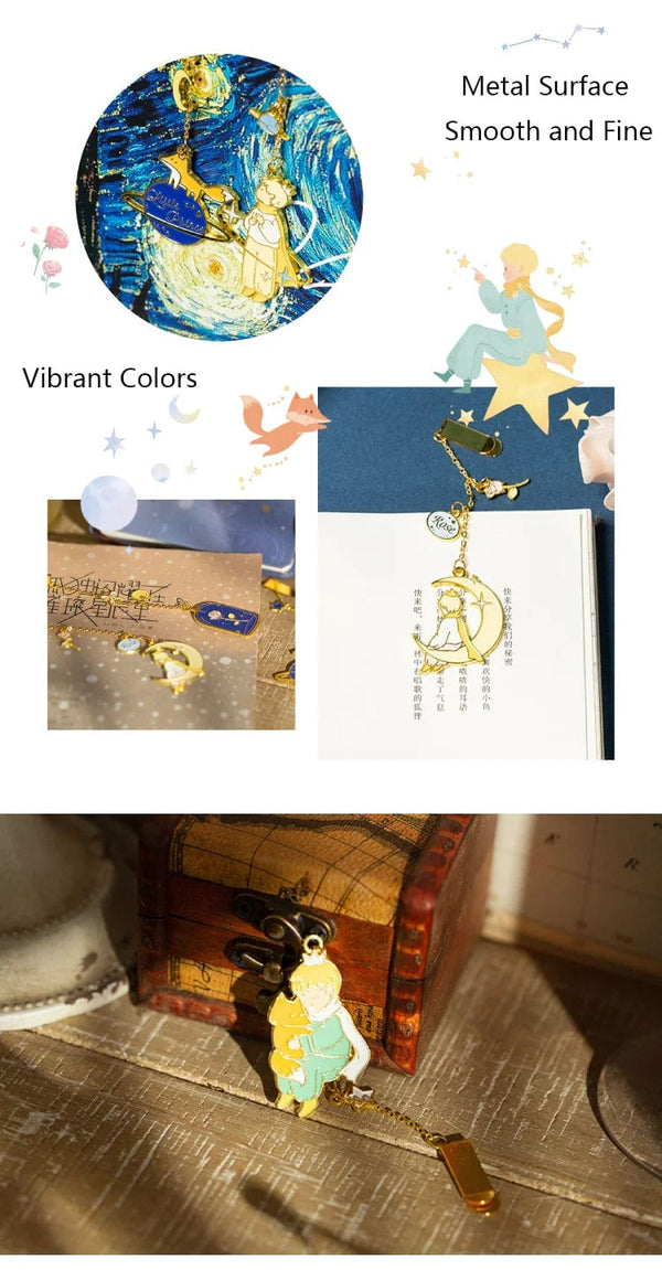 Planet Gates Little Prince Planet Series 12 Design Chain/Metal Bookmark Creative Decorative Office Supplies Student Gift Teacher Reading