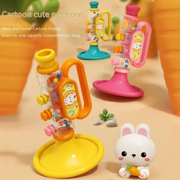 Planet Gates Little Rabbit Horn Children's Toy, Baby Will Blow Cartoon Harmonica Whistle Musical Instrument