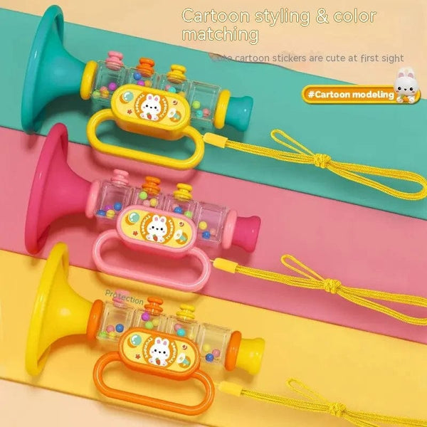 Planet Gates Little Rabbit Horn Children's Toy, Baby Will Blow Cartoon Harmonica Whistle Musical Instrument