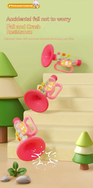 Planet Gates Little Rabbit Horn Children's Toy, Baby Will Blow Cartoon Harmonica Whistle Musical Instrument