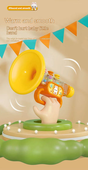 Planet Gates Little Rabbit Horn Children's Toy, Baby Will Blow Cartoon Harmonica Whistle Musical Instrument
